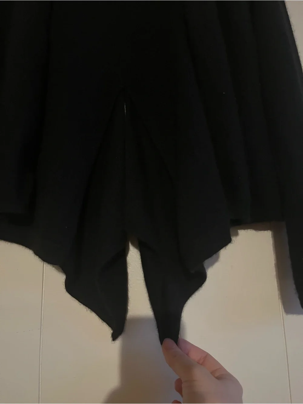 360 Cashmere Black Open-Front Draped Cardigan